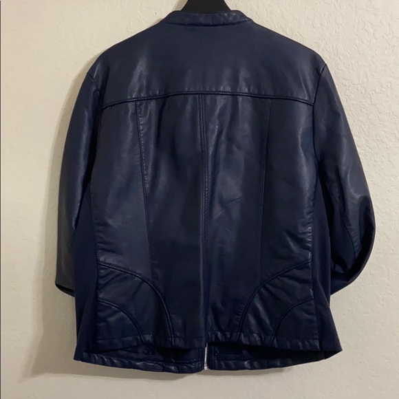 Kenneth Cole Faux-leather Motorcycle Jacket sz XXL - Picture 2 of 10